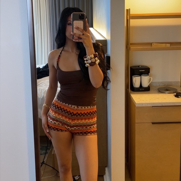 Patterned Micro Shorts - Picture 2 of 2